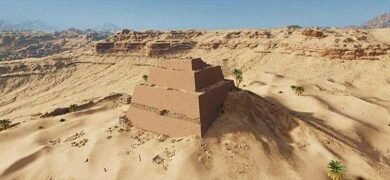 The Meidum pyramid, the royal tomb of king Sneferu